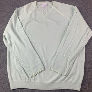 lan Poulter Design Mens 100% Merino Wool V Neck Pullover
Sweater Size XL Green